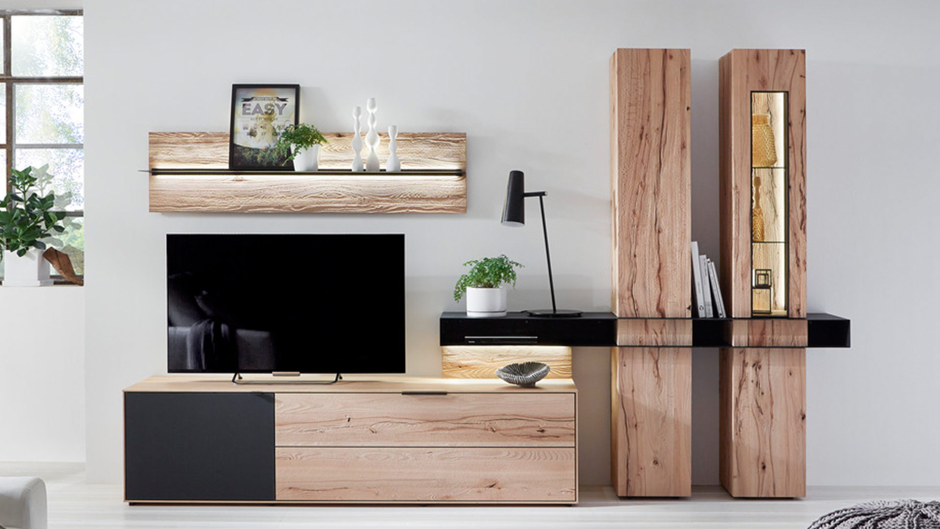 holz schrank wohnzimmer einrichtung, hertel möbel e.k. gesees, räume, wohnzimmer, schränke + wohnwände, Design ideen