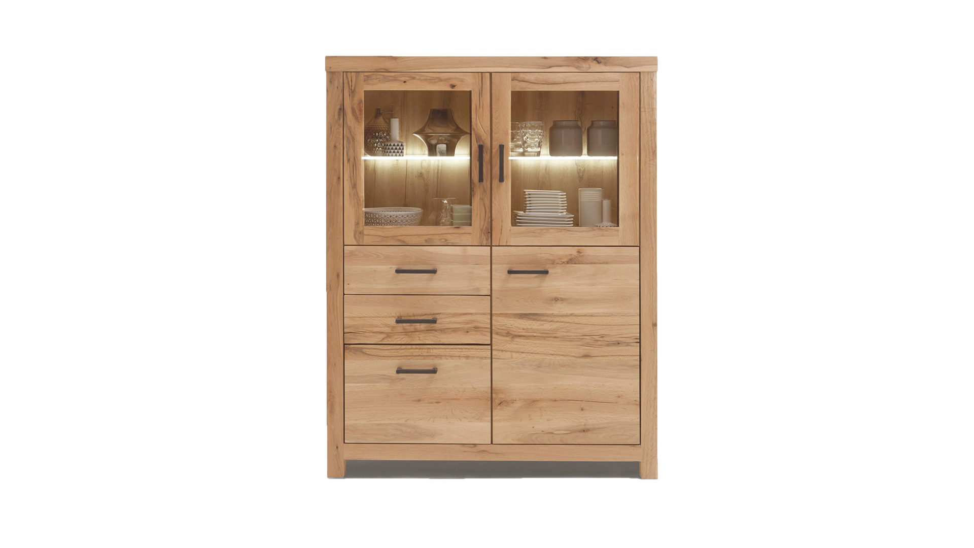 Hertel möbel gesees räume wohnzimmer kommoden sideboards woods trends highboard strukturgehobelte balkeneiche mit wachseffekt ca